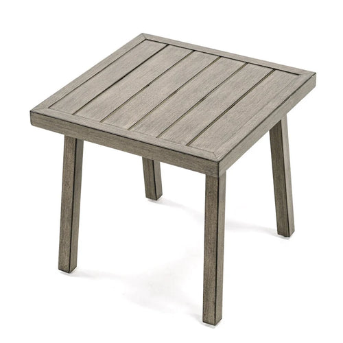 1-Piece Aluminum Outdoor Table with Hand-painted Frame
